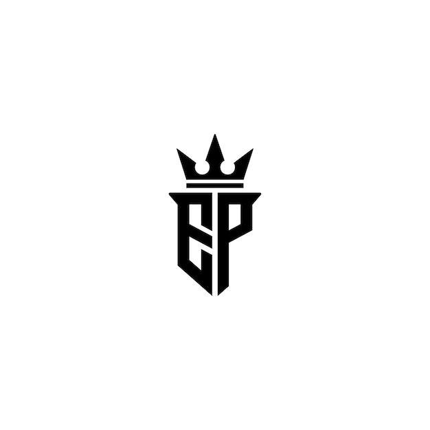 Regal Monogram with Crown Symbol in Black | Jiffy Designs