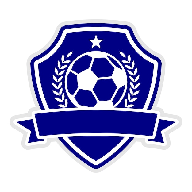 Elegant Soccer Badge with Laurel Wreath and Ribbon | Jiffy Designs