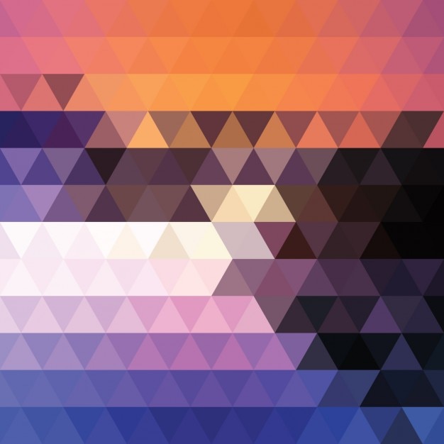 Vibrant Geometric Triangle Pattern in Warm and Cool Tones | Jiffy Designs