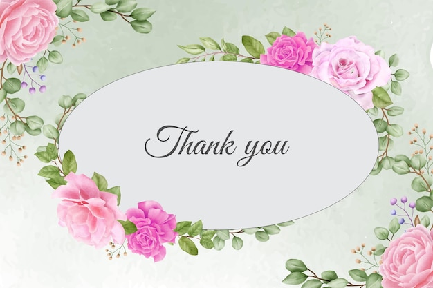 Elegant Floral Frame with Gracious 'Thank You' Message | Jiffy Designs