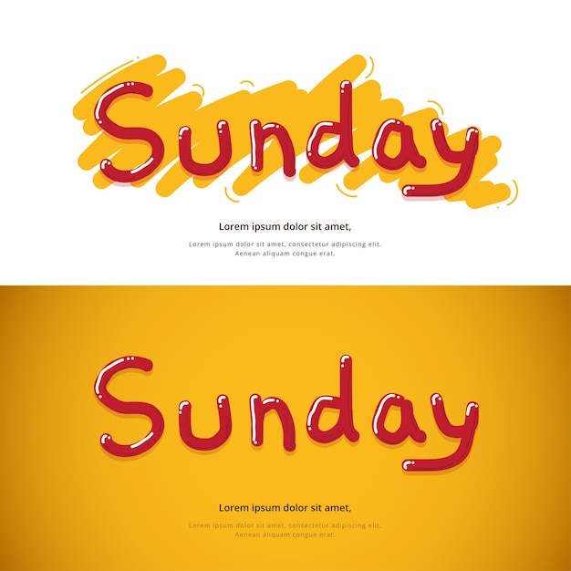 Vibrant Sunday Lettering in Retro Cartoon Style | Jiffy Designs