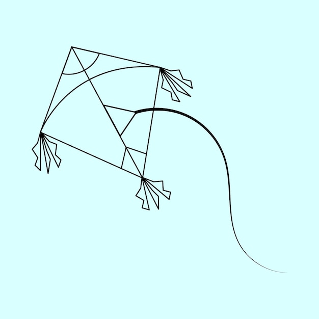 Geometric Kite Design with Flowing Tails Jiffy Designs