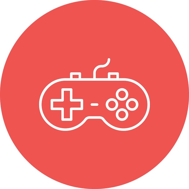 Iconic Game Controller Silhouette on Vibrant Red Background | Jiffy Designs