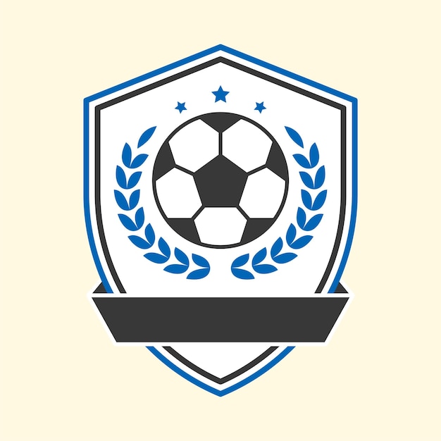 Stylish Soccer Emblem with Laurel Wreath and Stars | Jiffy Designs