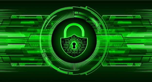 Futuristic Cyber Security Concept with Glowing Lock Symbol | Jiffy Designs
