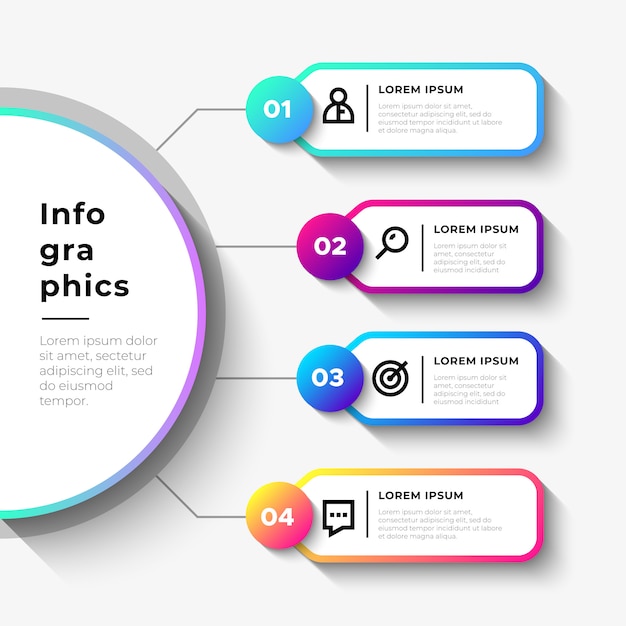 Vibrant Infographic Elements with Colorful Shapes and Icons | Jiffy Designs