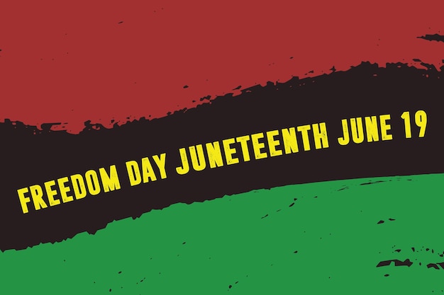 Vibrant Juneteenth Banner with Bold Text and Contrasting Colors | Jiffy ...