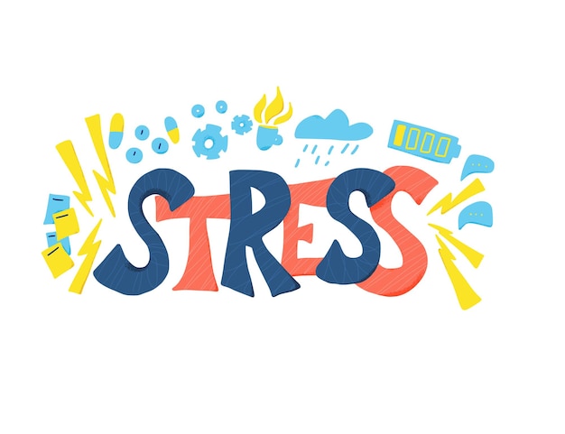 Vibrant Symbols of Stress and Anxiety in Playful Illustration | Jiffy ...