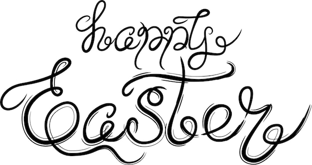 Elegant Handwritten Easter Lettering with Decorative Flourishes | Jiffy ...