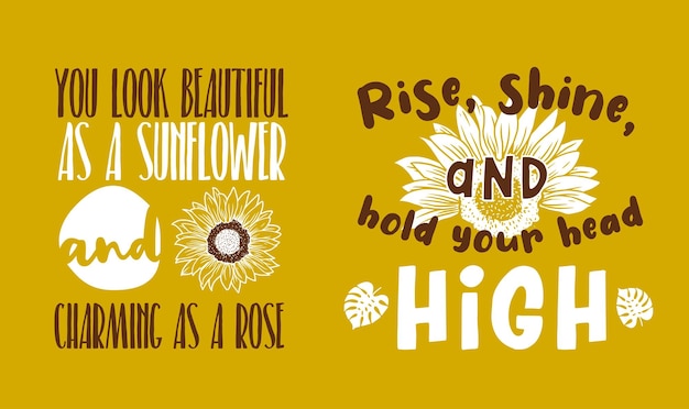 Radiant Sunflower and Uplifting Message on Yellow Background | Jiffy ...