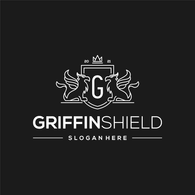 Majestic Winged Emblem with Regal Crown and Initials | Jiffy Designs