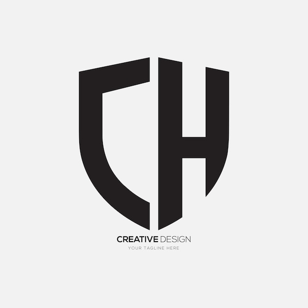 Minimalist Monogram Logo with Stylized CH Initials | Jiffy Designs