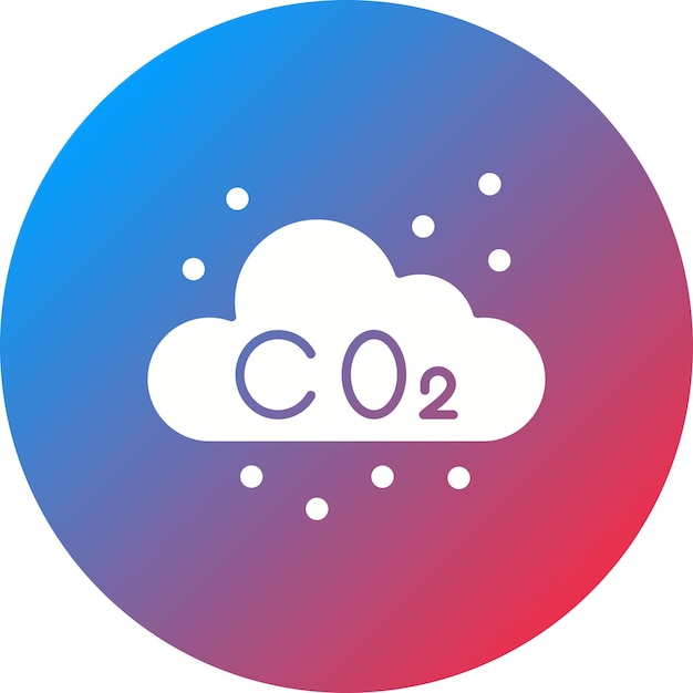 Vibrant Gradient Cloud with CO2 Icon | Jiffy Designs