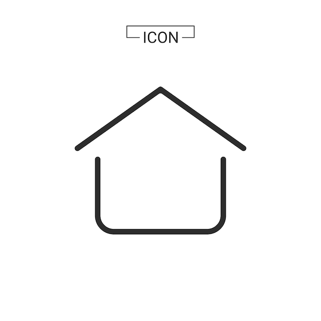 Simple Minimalist House Icon in Black and White | Jiffy Designs
