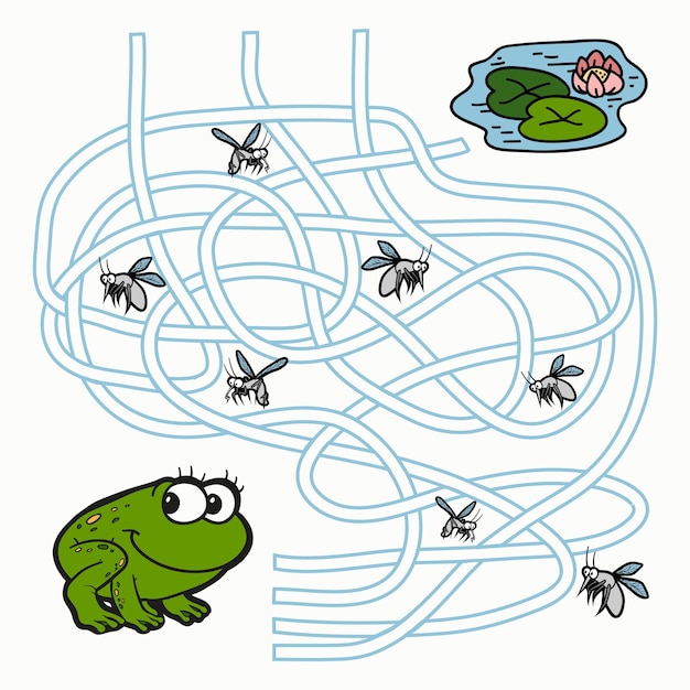 Frog's Maze Adventure: Helping the Frog Find Its Way | Jiffy Designs