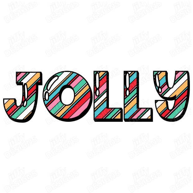 'Jolly' Vibrant Striped Letters with Playful Geometric Patterns | Jiffy ...