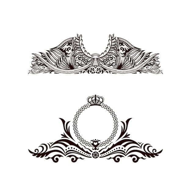 Majestic Tribal Ornament with Regal Floral Accents | Jiffy Designs