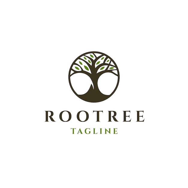 Minimalist Tree of Life Logo with Tagline | Jiffy Designs