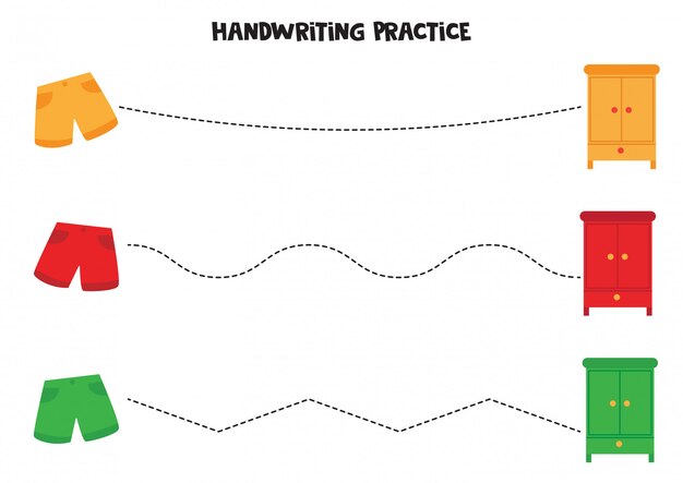 Vibrant Handwriting Practice with Colorful Clothing Shapes | Jiffy Designs