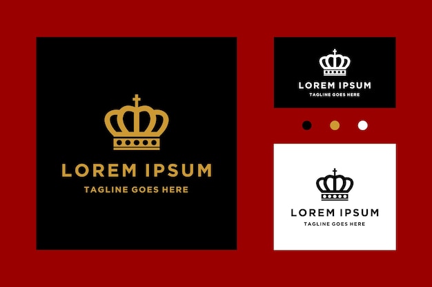 Regal Crown Insignia on Crimson and Black Backgrounds | Jiffy Designs