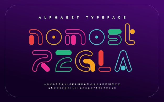 Vibrant Retro Alphabet Typeface with Playful Shapes and Curves | Jiffy ...
