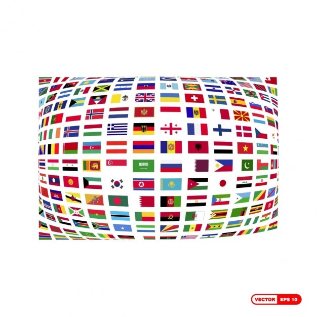 Vibrant Global Flags Sphere Depicting Cultural Unity and Diversity ...