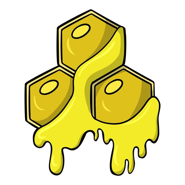 Dripping Gold Hexagonal Shapes Abstract Artwork | Jiffy Designs