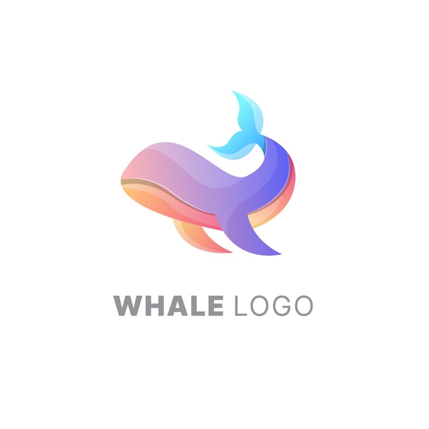 Vibrant Whale Silhouette with Gradient Tail | Jiffy Designs
