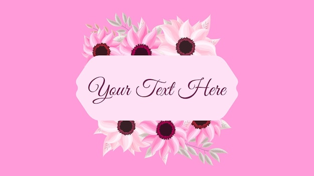 Delicate Floral Frame with Customizable Text | Jiffy Designs