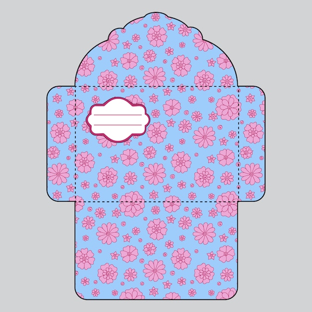 Vibrant Pink Floral Pattern Envelope Template Design | Jiffy Designs