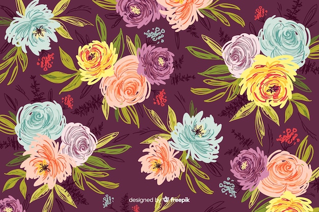 Vibrant Floral Arrangement on Deep Purple Background | Jiffy Designs