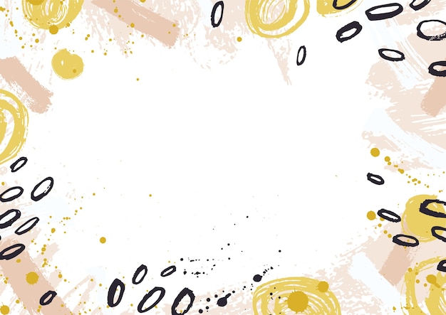 Vibrant Abstract Shapes in Earthy Tones with Splashes | Jiffy Designs