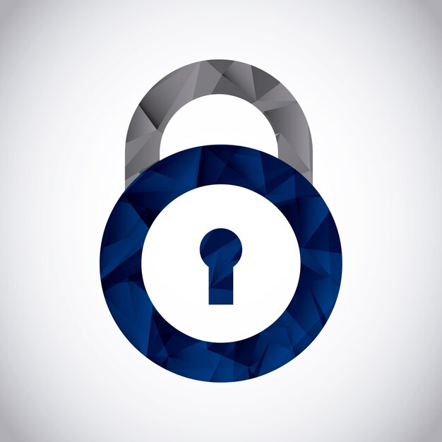 Stylized Blue and Gray Lock Icon with Keyhole Symbol | Jiffy Designs