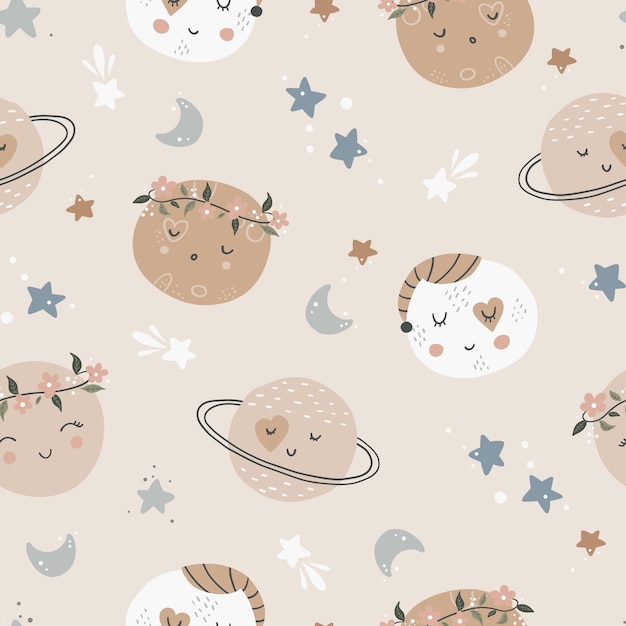 Whimsical Celestial Motifs in Pastel Hues | Jiffy Designs