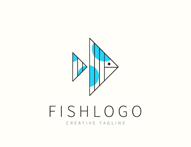 Vibrant Geometric Fish Icon with Striking Color Palette | Jiffy Designs