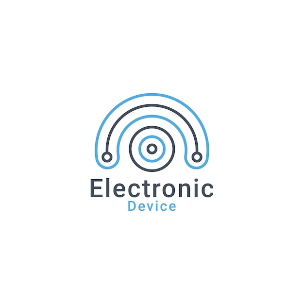 Minimalist Concentric Circles Electronic Device Logo | Jiffy Designs