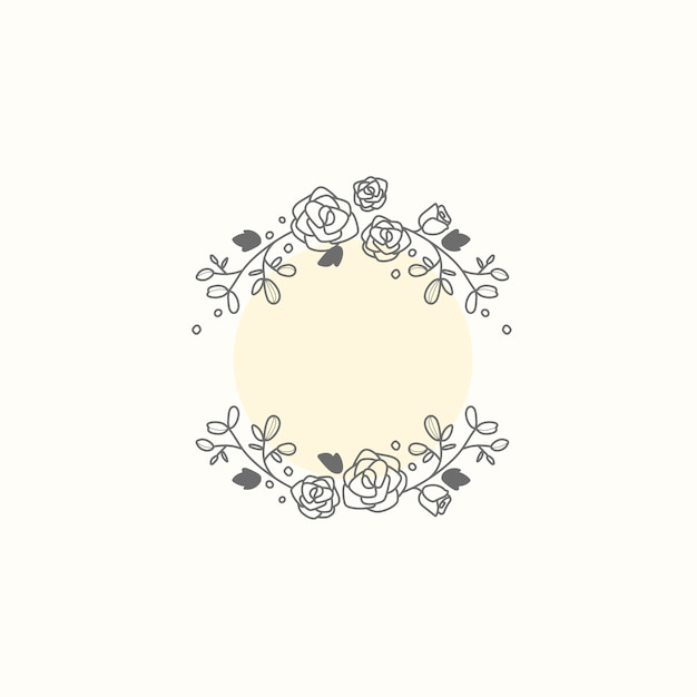Elegant Floral Frame with Delicate Rose Blooms | Jiffy Designs