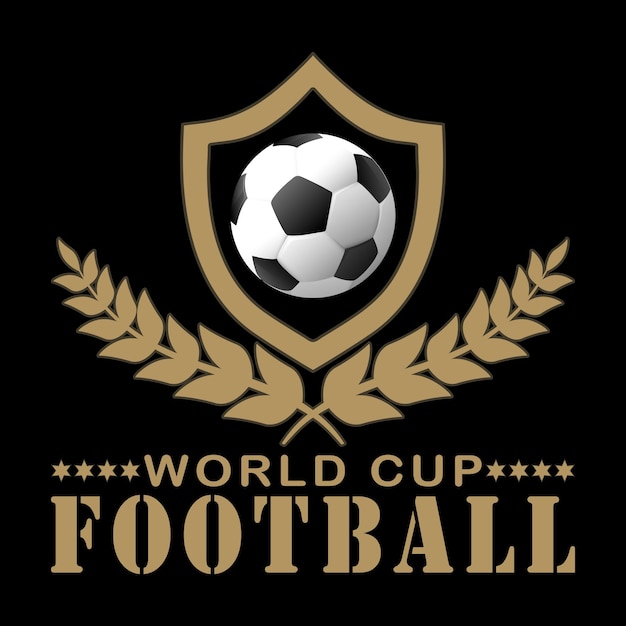 Iconic World Cup Football Emblem with Laurel Wreath | Jiffy Designs