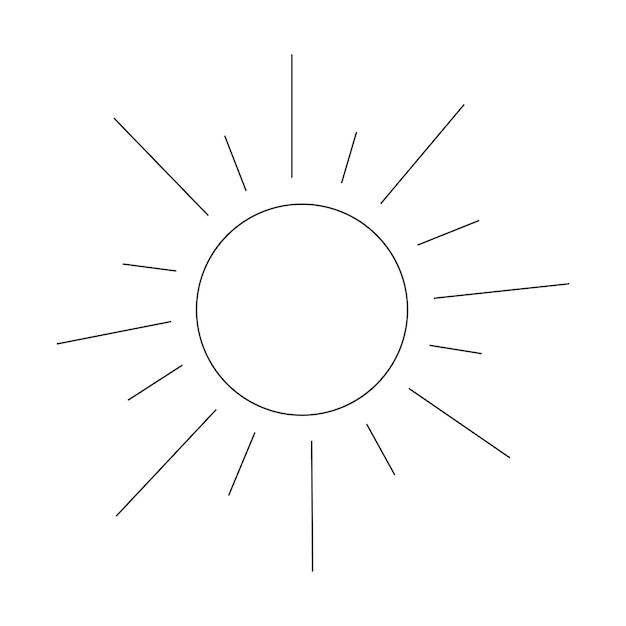 Radiant Sun Illustration with Beaming Rays | Jiffy Designs