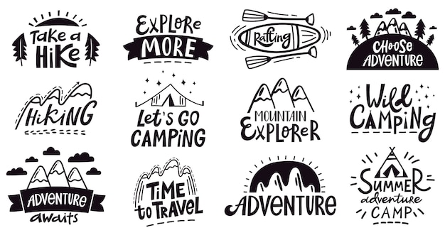 Diverse Collection of Outdoor Adventure Typographic Designs | Jiffy Designs