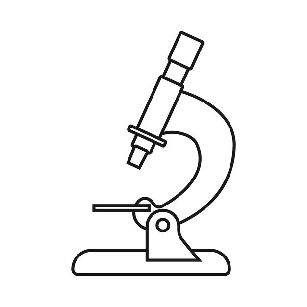 Minimalist Microscope Outline with Simplistic Design | Jiffy Designs