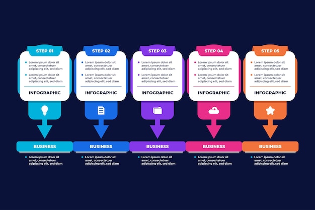 Vibrant Infographic Timeline with Colorful Geometric Shapes | Jiffy Designs