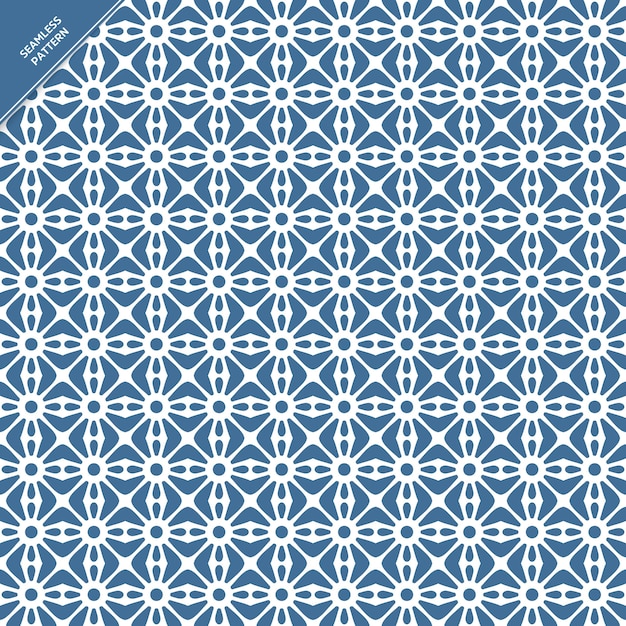 Elegant Interlocking Geometric Pattern in Soothing Shades of Blue ...