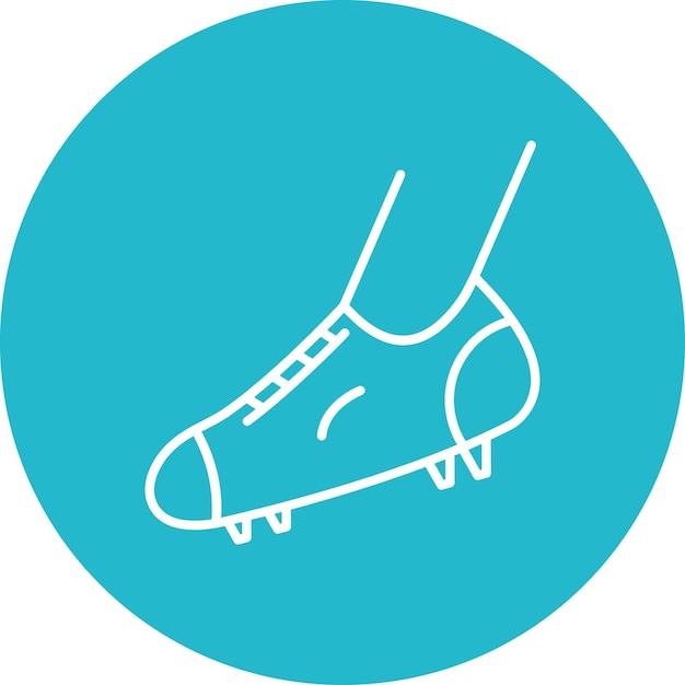 Stylized Soccer Cleat Icon on Vibrant Teal Background | Jiffy Designs