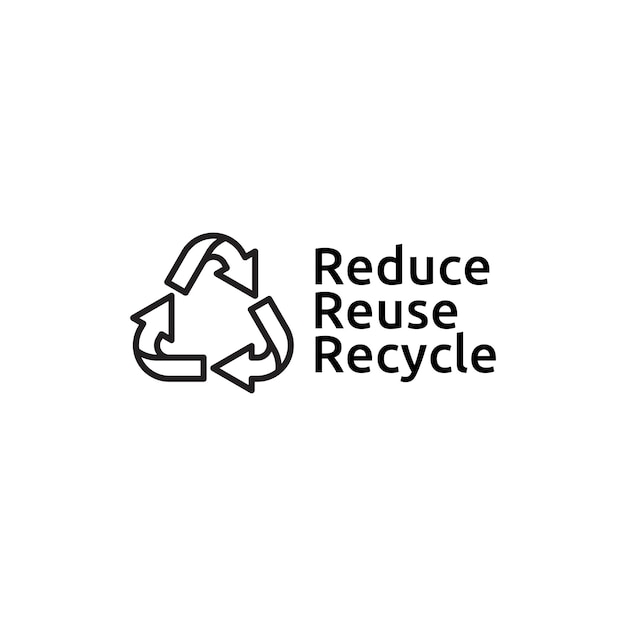 Minimalist Recycling Icon with Reduce, Reuse, Recycle Slogan | Jiffy ...
