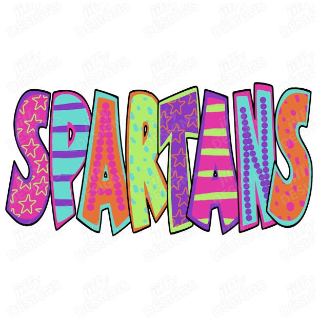 'Sparkans' Vibrant Lettering with Playful Patterns and Neon Colors ...