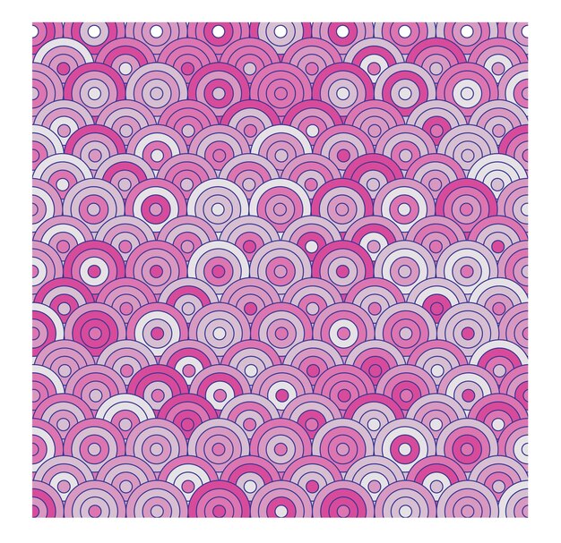 Vibrant Concentric Circles in Shades of Pink and White | Jiffy Designs