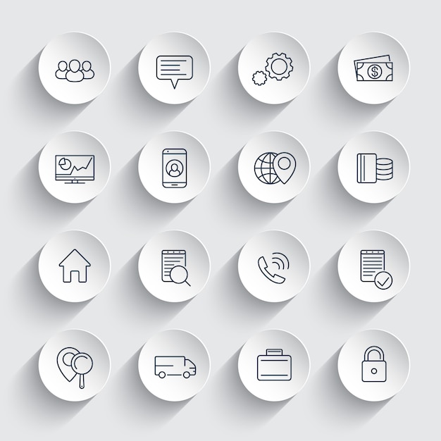 Versatile Collection of Minimalist Business Icons for Diverse ...