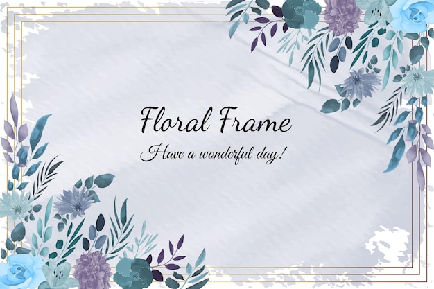 Elegant Floral Border with Vibrant Blooms and Greenery | Jiffy Designs