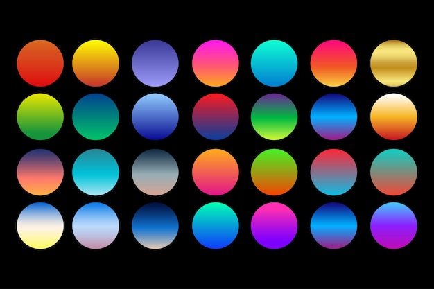 Vibrant Gradient Spheres: A Captivating Color Spectrum | Jiffy Designs